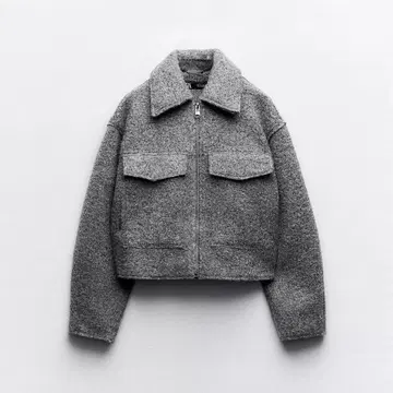 ZARA 부클레 크롭 자켓 XS