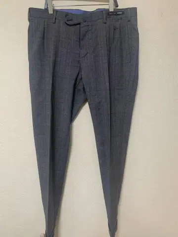 PT01 BEAMSF 별주 그레이 체크 무늬 슬랙스 50