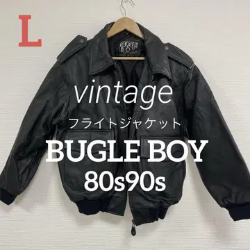 BUGLE BOY 천연 가죽 플라이트 자켓 80s 90s 가죽 자켓