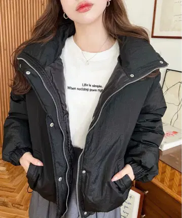 블랙 다운 자켓