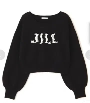 JILL by JILL STUART 로고 자카드 비쥬 니트 블랙