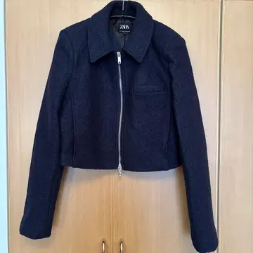 [ 즉시 구매 환영 ] ZARA 네이비 크롭 자켓 M