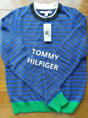 택 포함 새상품 TOMMY HILFIGER 여성용 스트라이프 스웨터 M