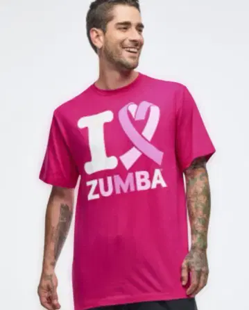 ZUMBA 티셔츠 진한 핑크 [ 정품 미개봉 ]