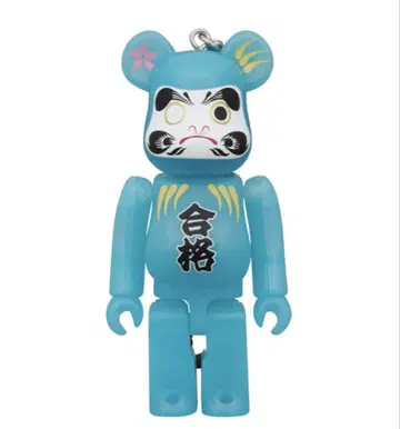 BE@RBRICK 달마 합격 파랑 축광 100% 베어브릭