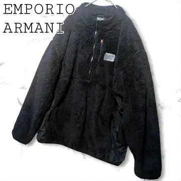 새상품급 EMPORIO ARMANI EA7 블랙 플리스 자켓