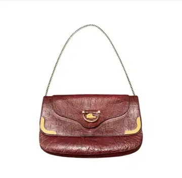 archive red grunge shoulder bag y2k
