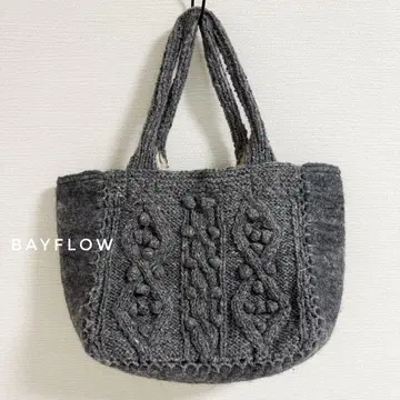 BAYFLOW 베이플로우 니트 펠트 토트백 그레이 핸드메이드