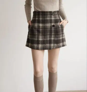 acka check skirt pants
