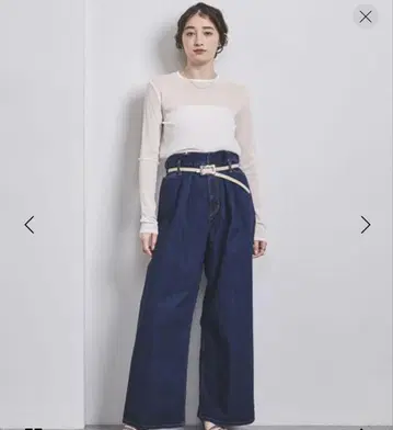 카렌테이지 CURRENTAGE 데님 와이드 데님