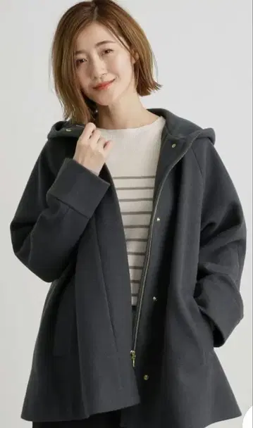 grove 후드 부착 미들 코트 차콜 그레이 최종 가격!!