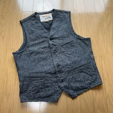 SUGAR CANE 9oz BLACK COVERT WORK VEST 38