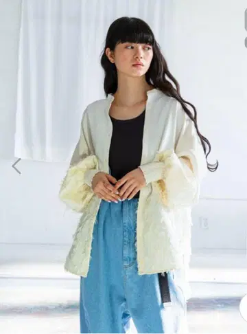 니코앤드 모드놈코어 모케모케 패치워크 셔츠 아이보리