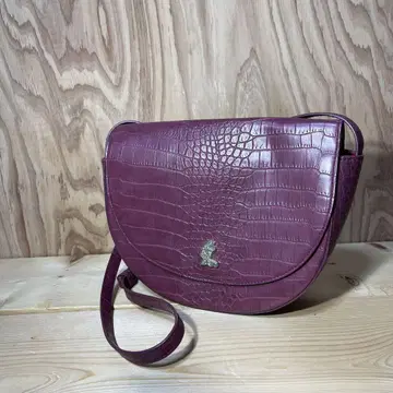 디즈니 미니 숄더백 퍼플 크로커다일풍