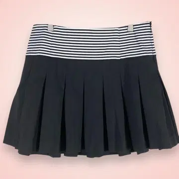 ZARA BASIC 미니 스커트 보더 화이트 블랙 [ L ]