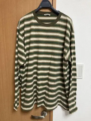 25AW AURALEE GRADIENT STRIPE JERSEY L/S