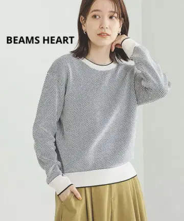 BEAMS HEART 빔즈 라벤 편 니트 풀오버