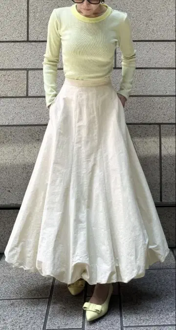 JENNE 벌룬 스커트 L 아이보리