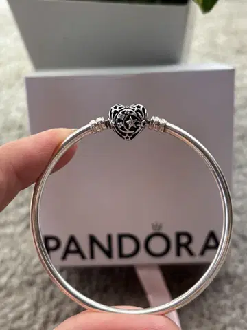판도라 실버 팔찌 하트 참