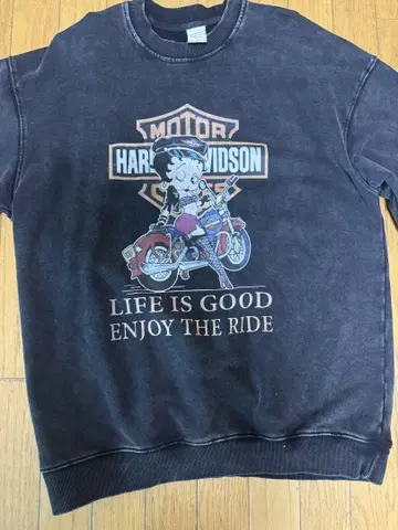 Harley Davidson 바이커 캐릭터 맨투맨