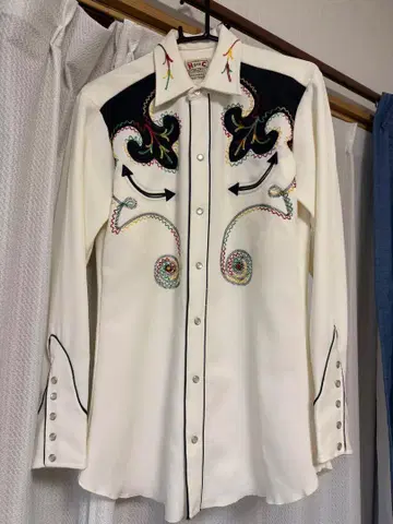 70s H BAR C 웨스턴 셔츠