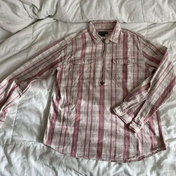 00s Eddie Bauer 빨흰 스트라이프 긴팔 셔츠
