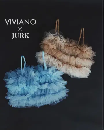 [ 새상품급 ] VIVIANO x JURK 튤 뷔스티에