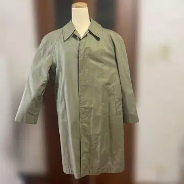 [남성용] 카키 스탠드 카라 코트