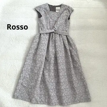 [ Rosso 로쏘 ] 포멀 원피스 드레스 슬리브리스 올 패턴 그레이