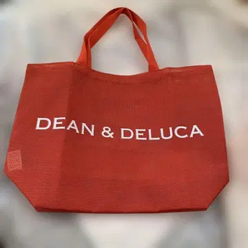미사용 DEAN&DELUCA 메쉬 토트백 대 레드