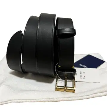 미사용 IL MICIO 이르미초 바케타 가죽 가죽 벨트 95 블랙