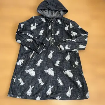 핑크하우스 토끼 프린트 튜닉