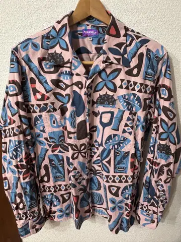 SHAG SUNSURF 알로하 셔츠 M 긴팔 로카빌리 50s