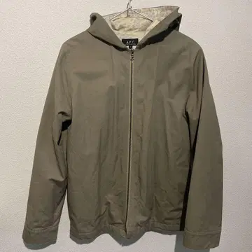 A.P.C. 올리브 풀 집업 마운틴 후드티