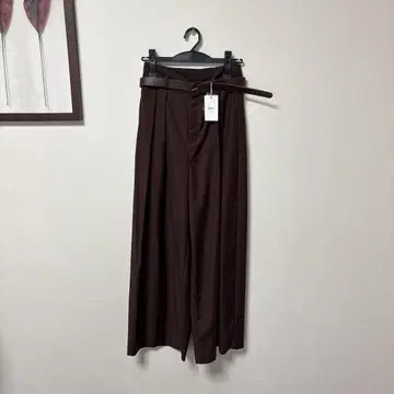 MURUA 슬릿 턱 와이드 팬츠