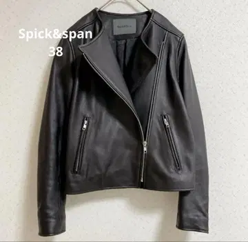 Spick&Span 블랙 라이더 자켓 사이즈 38