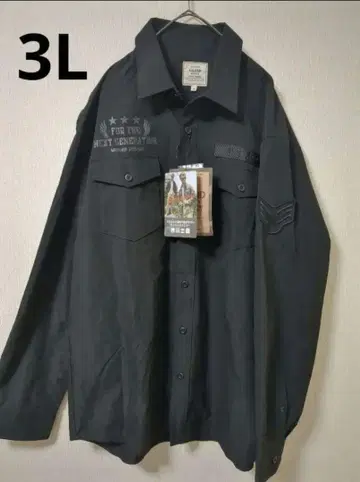 새상품 남성용 3L U.S.ARMY 밀리터리 드라이 셔츠 블랙 오버