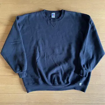 러셀 애슬레틱 무지 맨투맨 블랙 XXL USA OVY