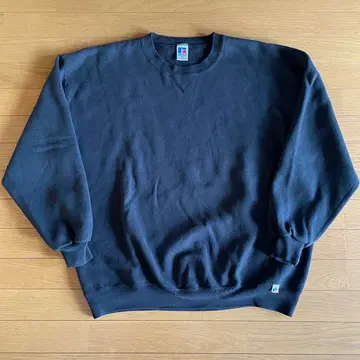 러셀 애슬레틱 무지 맨투맨 블랙 XXL USA OVY