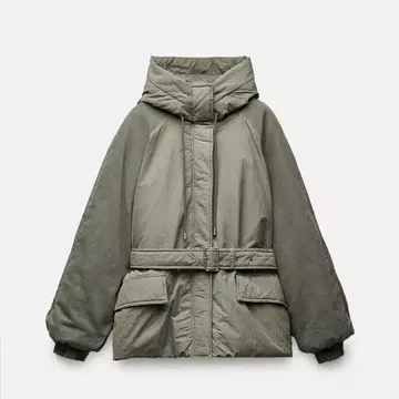 ZARA 대비 퀼팅 자켓 M 라이트 카키