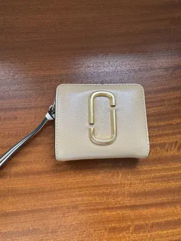 MARCJACOBS 접이식 지갑 베이지 그린
