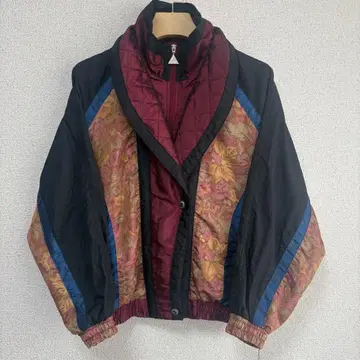 캐주얼 아일 꽃무늬 퀼팅 절개 자켓 빈티지 M 상당