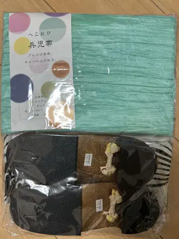 유카타 금붕어 헤코비와 일본 나막신 세트