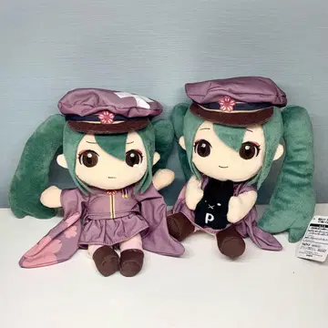 인기! 레어! 하츠네 미쿠 센본자쿠라 봉제 인형 커플 세트