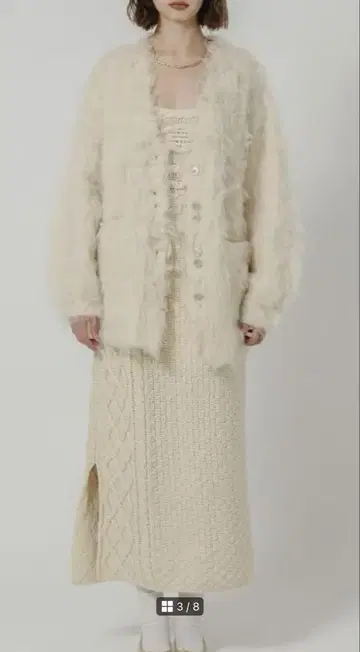[ 새상품급! ] Eaphi SHAGGY KNIT CARDIGAN