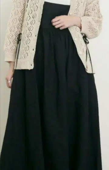 SM2 미개봉 새상품 시스루 짜임 2Way 리본 니트 가디건