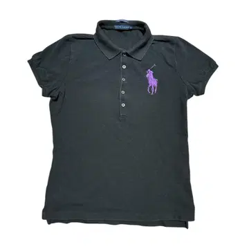 랄프 로렌 빅 포니 피케 셔츠 블랙 보라색