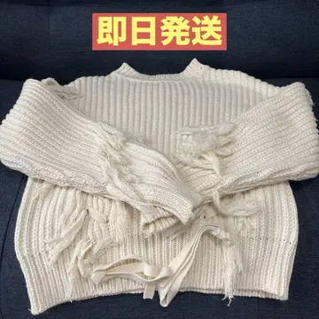 [ 당일 발송 ] 마우지 moussy MOUSSY 화이트 니트