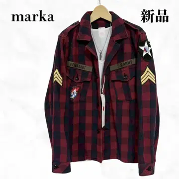 marka 밀리터리 셔츠 체크 셔츠 상의 택 포함 새상품
