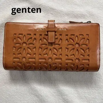 genten 컷워크 장지갑 누메 베이지